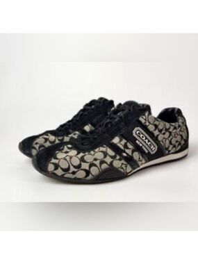 Coach Remonna Signature Jacquard Suede Quiet Luxury Sneakers Size 6.5